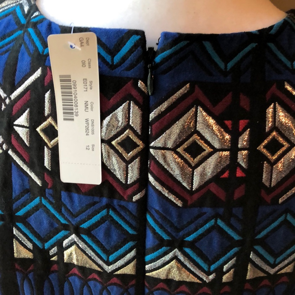 JCrew Textured windowpane Jacquard dress - Picture 4 of 8